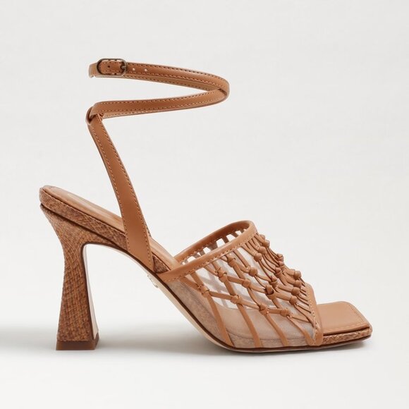 Sam Edelman Woven Heeled Candice Sandals in Light Cuoio Brown - Size 7.5 - Picture 3 of 9